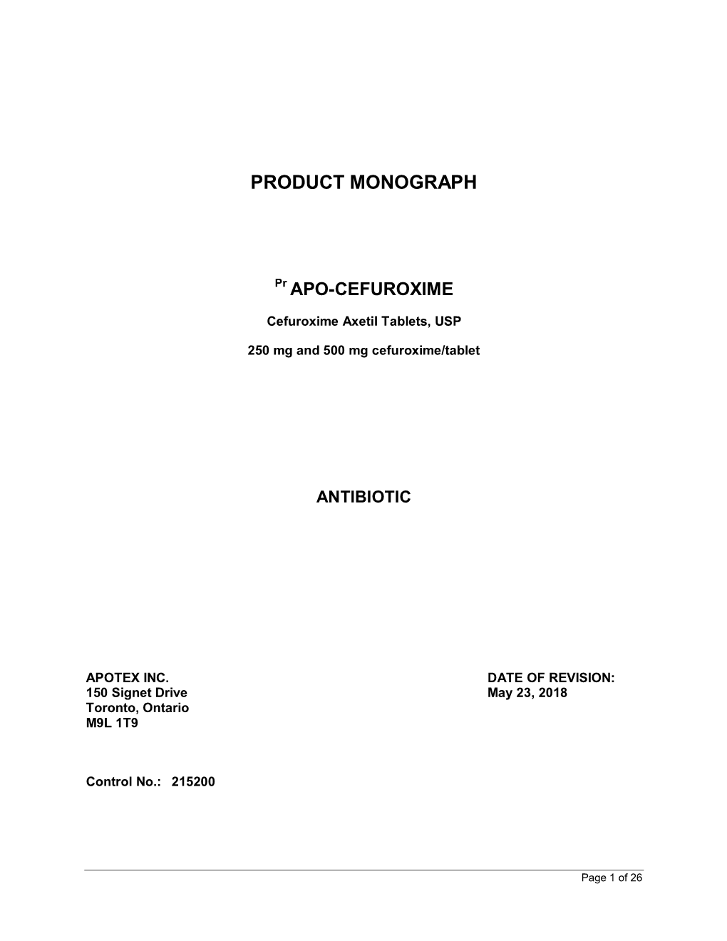 Product Monograph