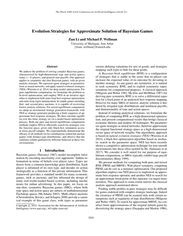 Evolution Strategies for Approximate Solution of Bayesian Games