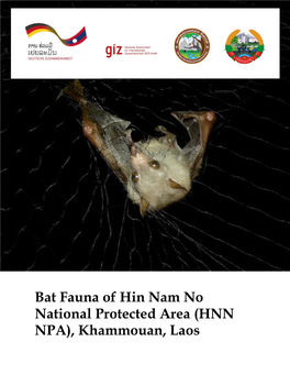 Bat Fauna of Hin Nam No National Protected Area (HNN NPA), Khammouan, Laos