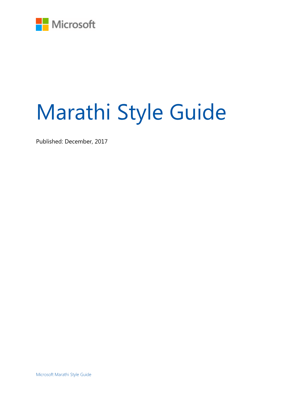 Marathi Style Guide