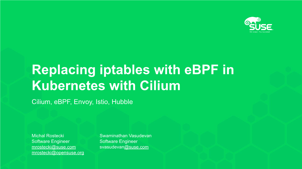 Replacing Iptables with Ebpf in Kubernetes with Cilium Cilium, Ebpf, Envoy, Istio, Hubble