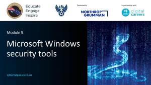 Module 5 Microsoft Windows Security Tools