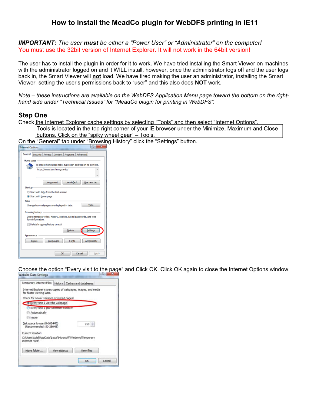 How to Install the Meadco Plugin for Webdfs Printing in IE11