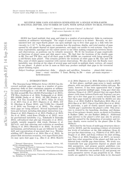 Multiple Disk Gaps and Rings Generated by a Single Super-Earth: Ii. Spacings, Depths, and Number of Gaps, with Application to Real Systems