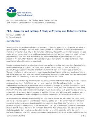 A Study of Mystery and Detective Fiction