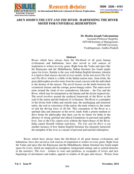 Research Scholar ISSN 2320 – 6101 an International Refereed E-Journal of Literary Explorations Impact Factor 0.793 (IIFS)