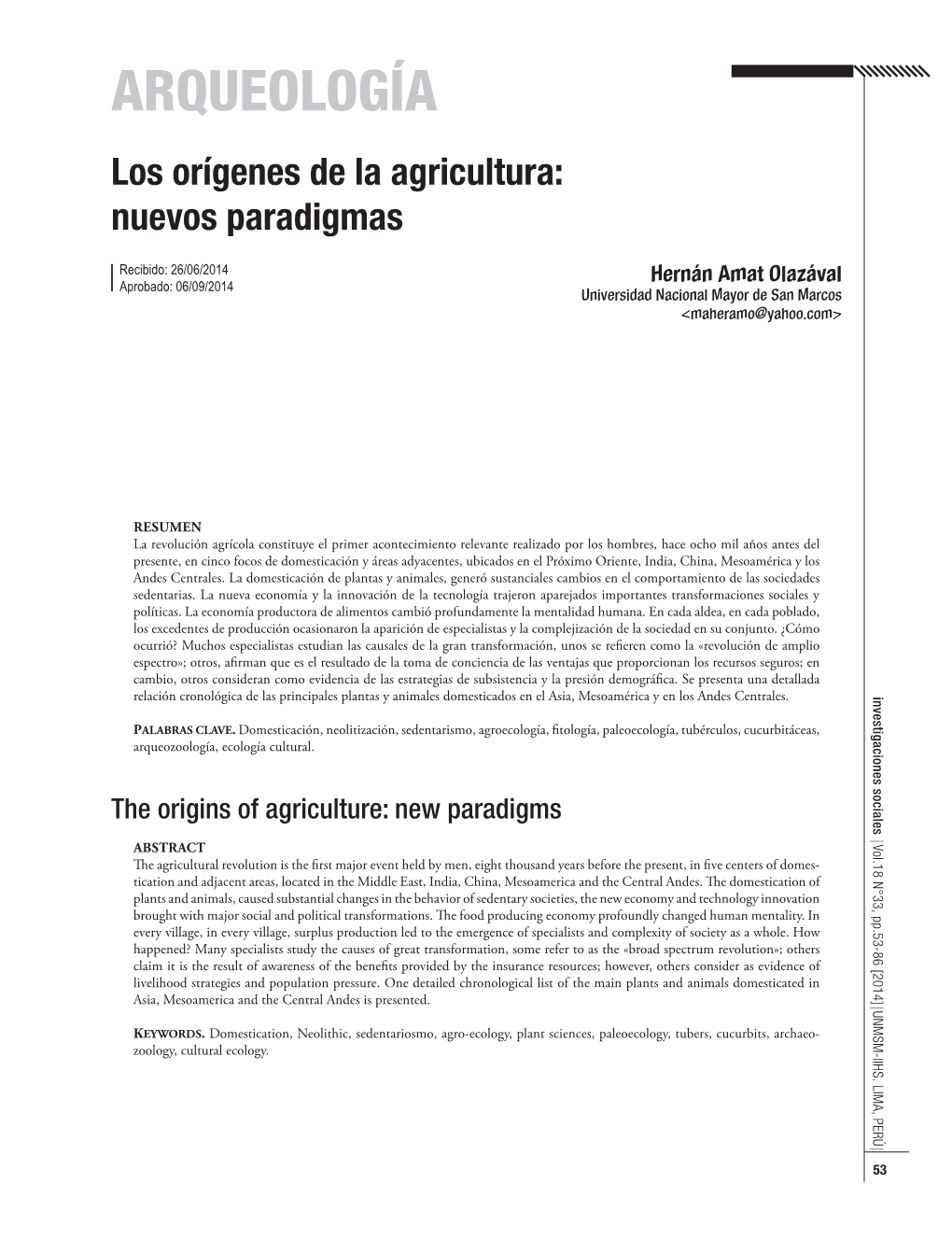 ARQUEOLOGÍA Los Orígenes De La Agricultura: Nuevos Paradigmas