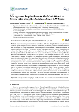 Management Implications for the Most Attractive Scenic Sites Along the Andalusia Coast (SW Spain)