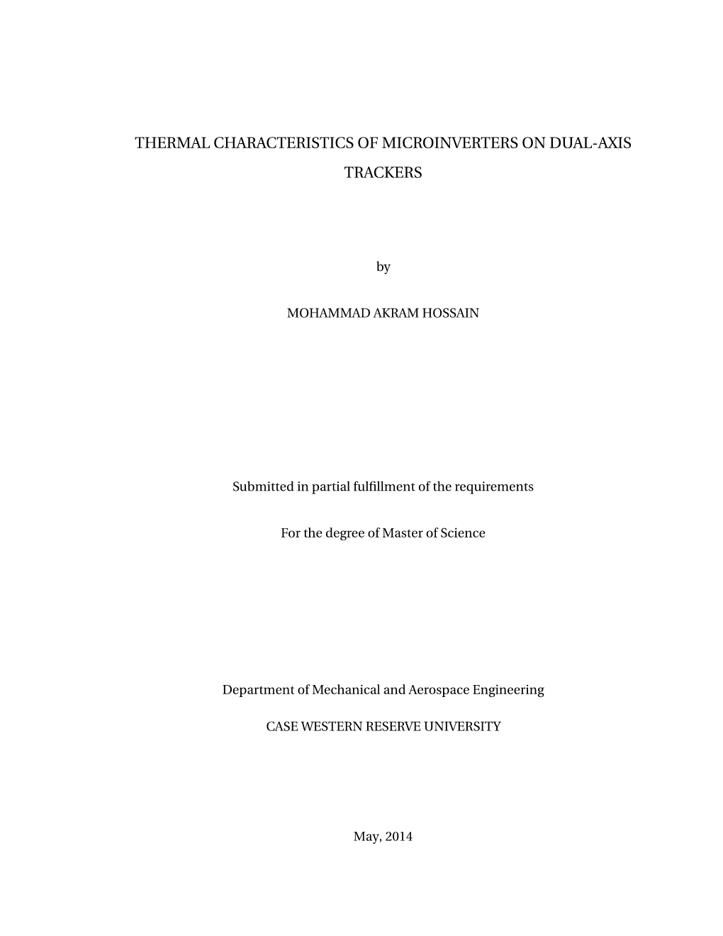 Thermal Characteristics of Microinverters on Dual-Axis Trackers