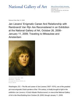 Jan Lievens' Enigmatic Career and Relationship with Rembrandt Van
