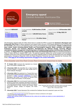 Emergency Appeal Central America: Hurricane Eta