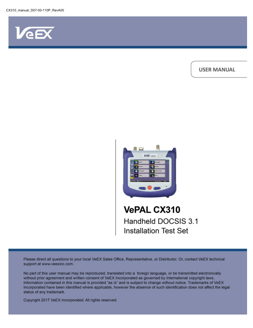 CX310 User Manual