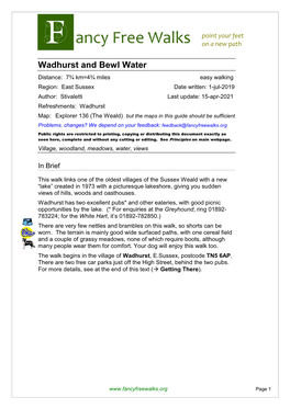Wadhurst & Bewl Water