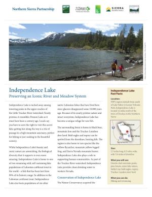 Independence Lake Shoreline