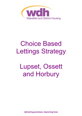 Choice Based Lettings Strategy Lupset, Ossett and Horbury