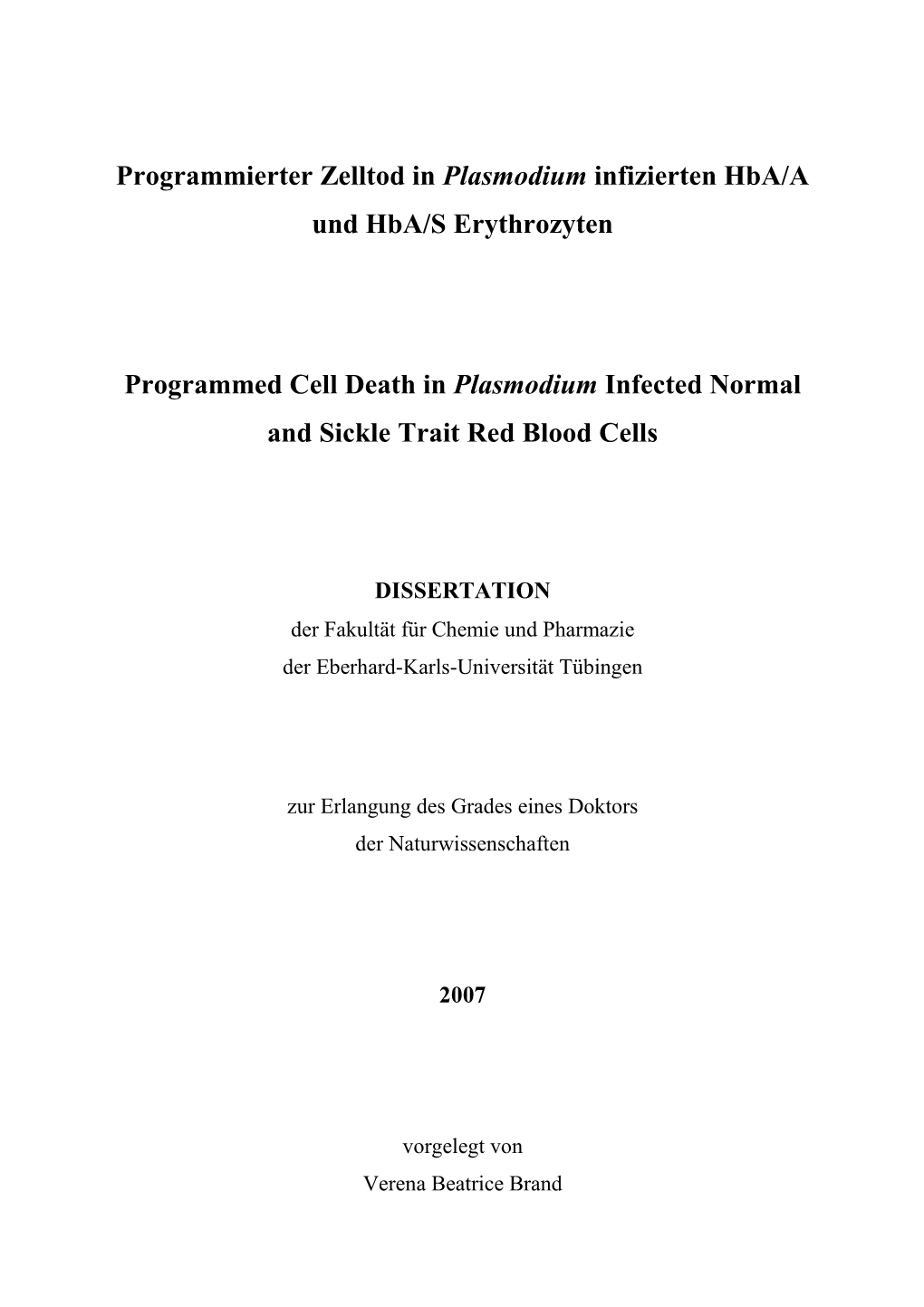 1.4 Life Cycle of Plasmodium Falciparum