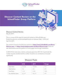Discover Content Review on the Schoolfinder Group Platform