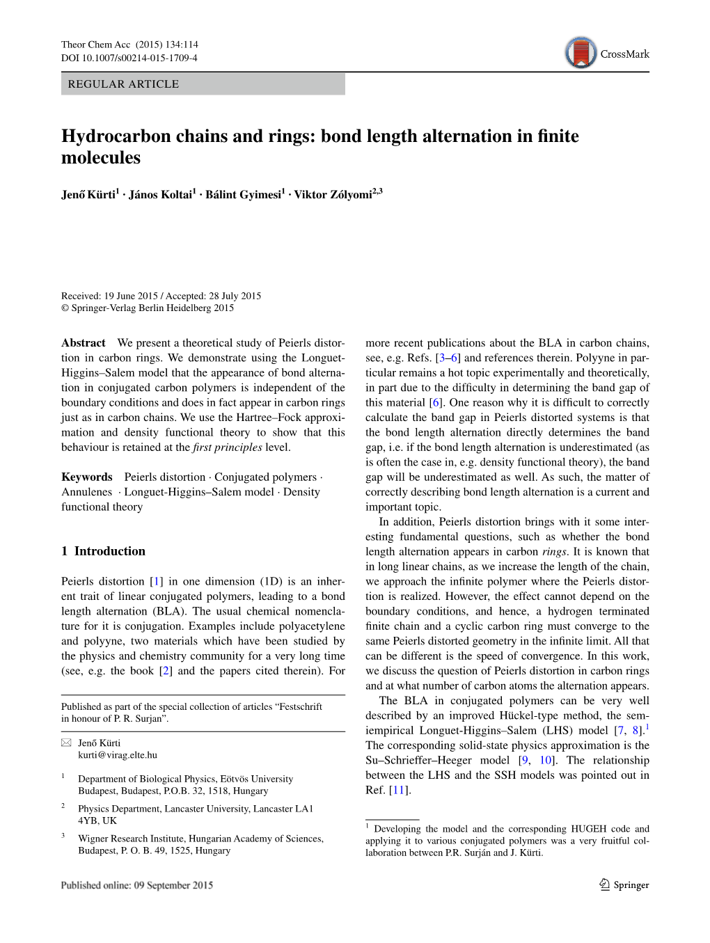 Hydrocarbon Chains and Rings: Bond Length Alternation in Finite Molecules