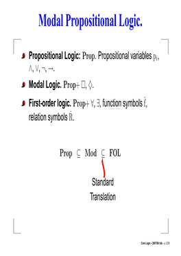 Modal Propositional Logic