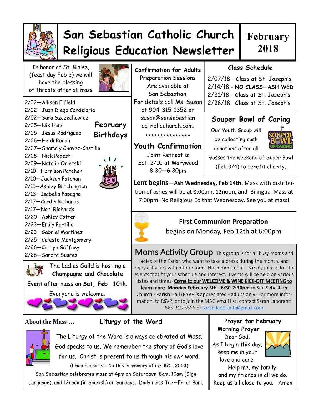 San Sebastian Catholic Church Religious Education Newsletter