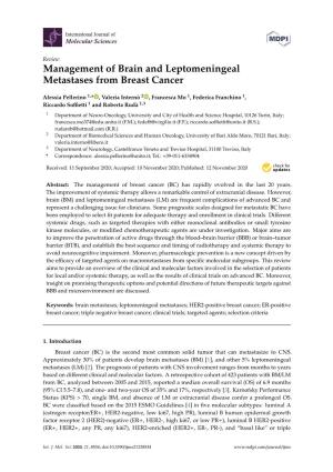 Management of Brain and Leptomeningeal Metastases from Breast Cancer
