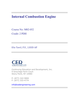 Internal Combustion Engine