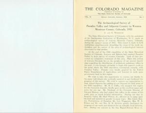 COLORADO MAGAZINE Published Bi-Monthly by the State H Istorical Society of Colorado