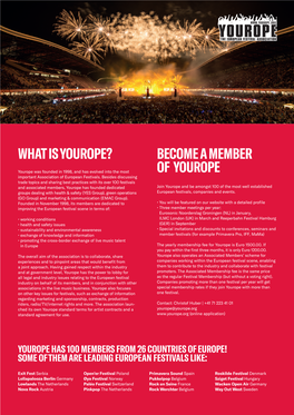 Become a Member of Yourope
