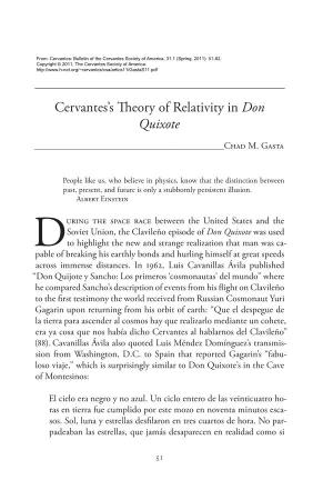 Cervantes's Theory of Relativity in Don Quixote