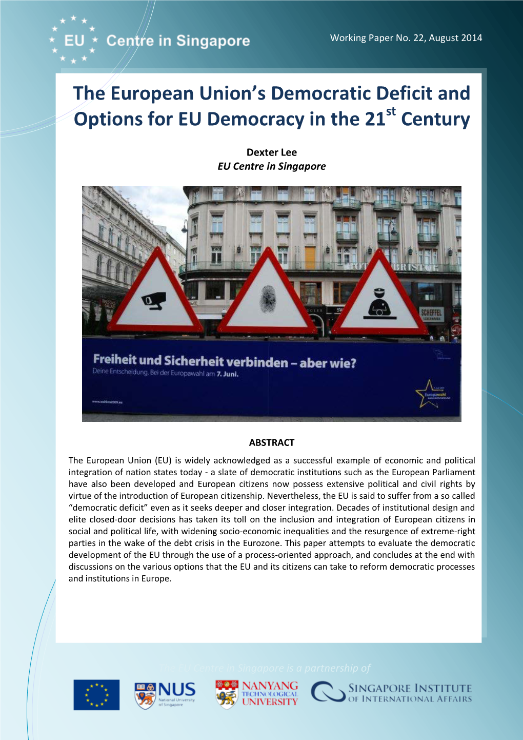 The European Union's Democratic Deficit and Options for EU