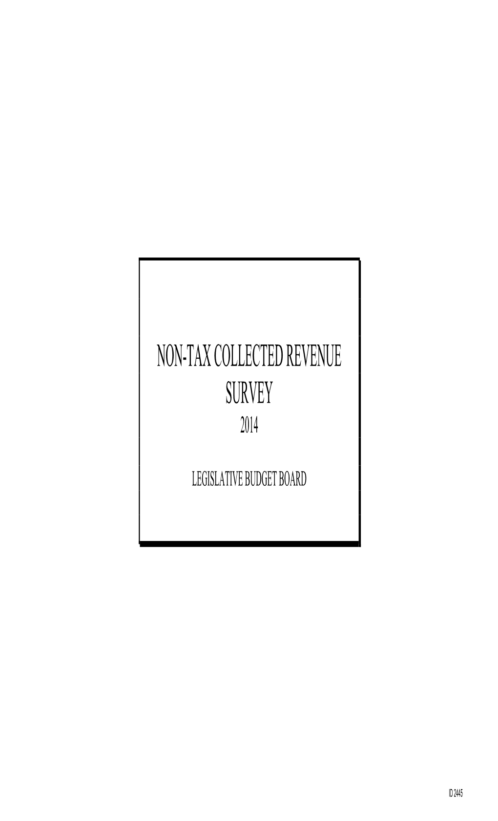 Policy Report Non-Tax Collected Revenue Survey 2014