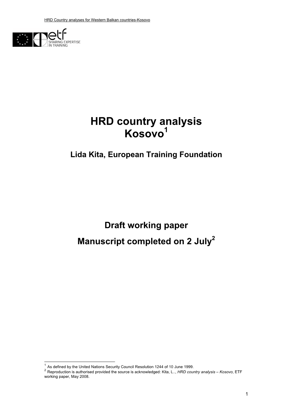 HRD Country Analysis Kosovo1