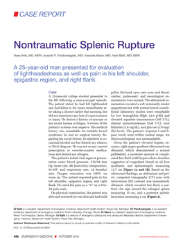 Nontraumatic Splenic Rupture
