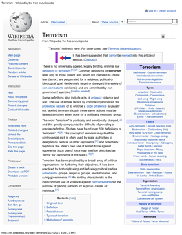 Terrorism - Wikipedia, the Free Encyclopedia