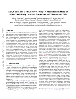 A Measurement Study of 4Chan's Politically Incorrect Forum and Its