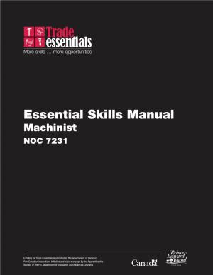 Essential Skills Manual Machinist NOC 7231