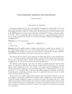 A Boundedness Theorem for Hom-Stacks