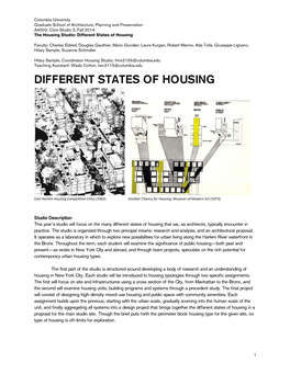 Different States of Housing