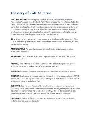 Glossary of LGBTQ Terms