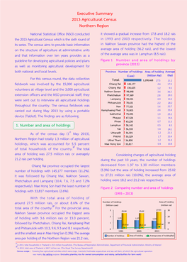 Executive Summary 2013 Agricultural Census Northern Region