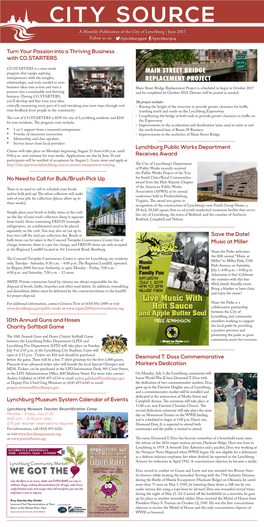 CITY SOURCE a Monthly Publication of the City of Lynchburg | June 2017 Follow Us On