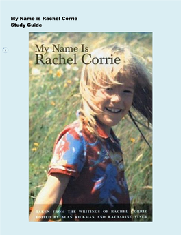 My Name Is Rachel Corrie Study Guide