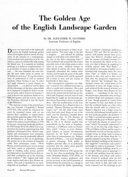 The Golden Age of the English Landscape Garden