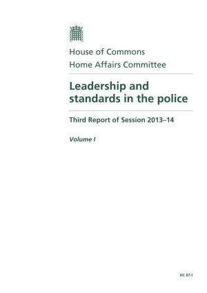 Report: Leadership and Standards in the Police