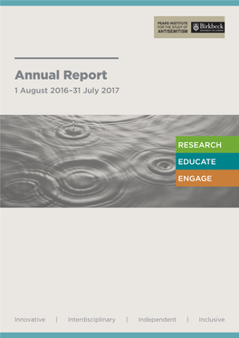 Annual Report 1 August 2016–31 July 2017