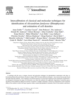 Intercalibration of Classical and Molecular Techniques For