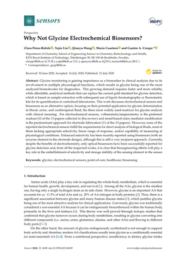 Why Not Glycine Electrochemical Biosensors?