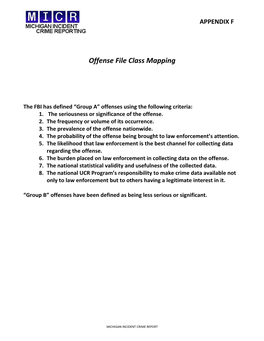 Offense File Class Mapping