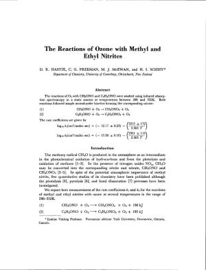 The Reactions of Ozone with Methyl and Ethyl Nitrites