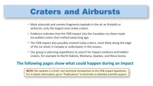 Craters and Airbursts